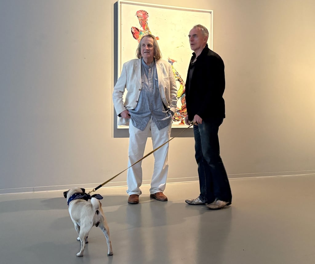 Große Überraschung in der Dessauer Kunsthalle: Zur Finissage der Ausstellung von Hartwig Ebersbach schaute am vergangenen Freitag Neo Rauch und Ehefrau Rosa Loy vorbei. Rauch war einst Schüler von Ebersbach.