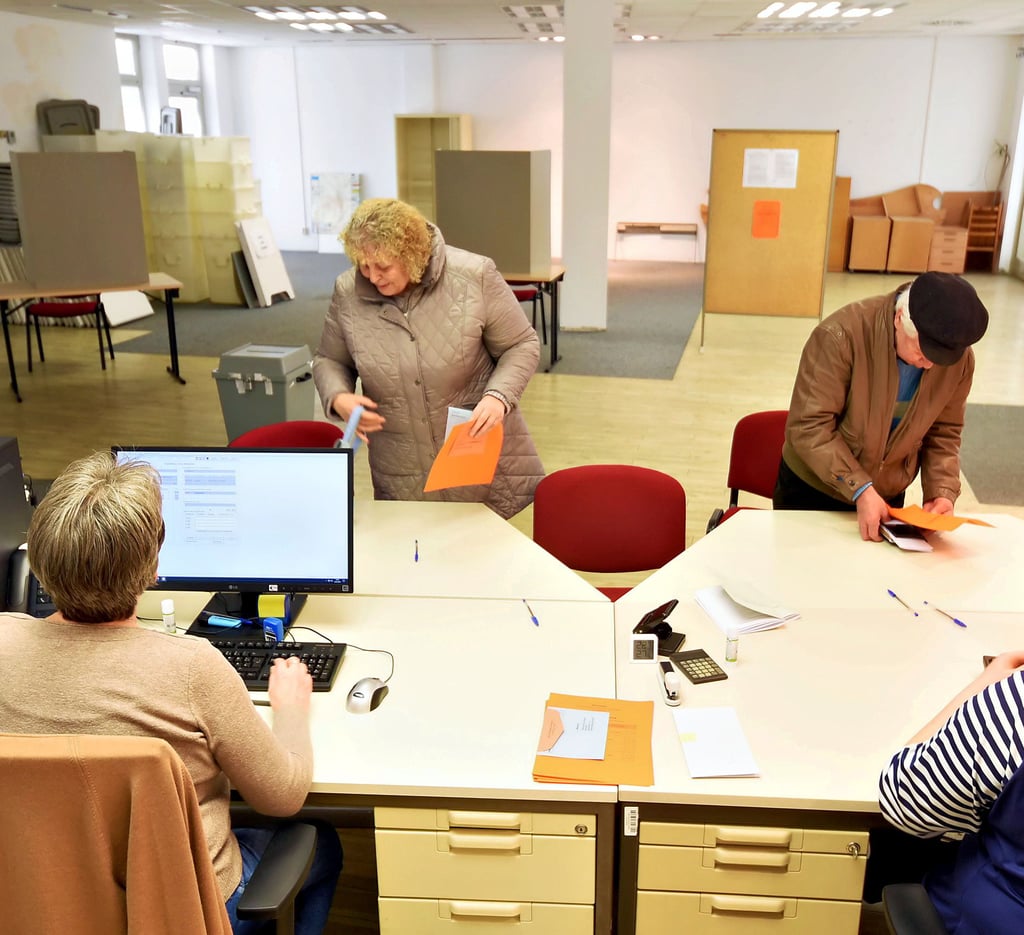 Die ehemalige Deichmann-Filiale in Köthen wurde im Frühjahr 2023 als Wahlbüro bei der Bürgermeisterwahl genutzt.