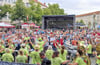 Die Hauptbühne auf dem Marktplatz des Dessaer Stadtfestes 2024.