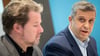 SPD-Fraktionschef Raed Saleh (r) will beim Vergesellschaftungsrahmengesetz vorankommen. CDU-Fraktionschef Dirk Stettner ist noch nicht in allen Punkten seiner Ansicht. (Archivbild)