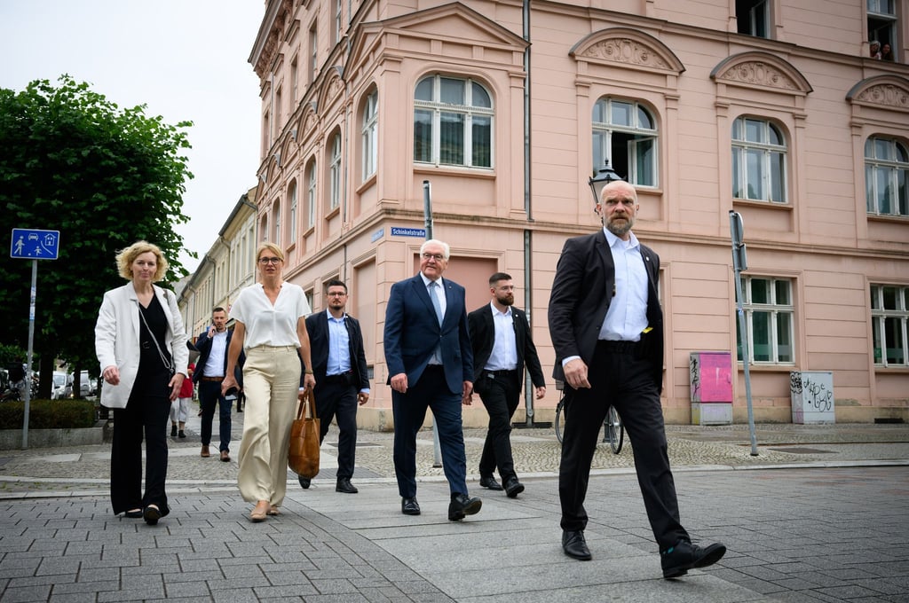 Frank-Walter Steinmeier hielt sich für drei Tage in Neuruppin auf.