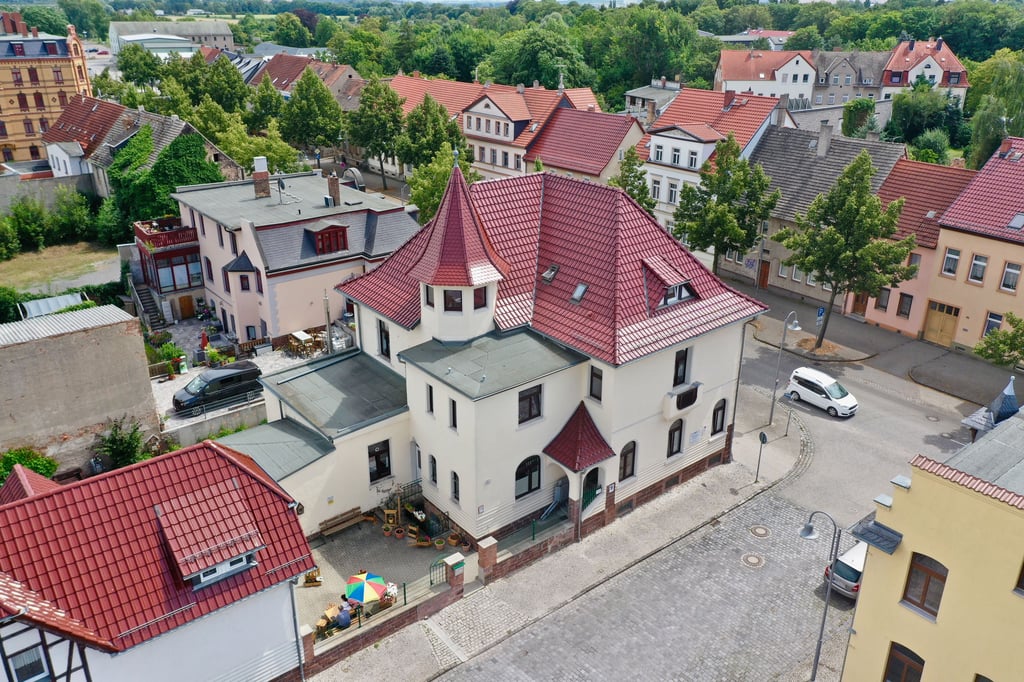 Blick auf das Mehrgenerationenhaus "Sternschnuppe" in Eisleben