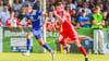 Der HFC (rot) war   Dienstag zum Teststpiel in Eisleben zu Gast. Kommenden Mittwoch, 9. Juli, kommt der Regionalligist ins Stadtstadion Merseburg. 