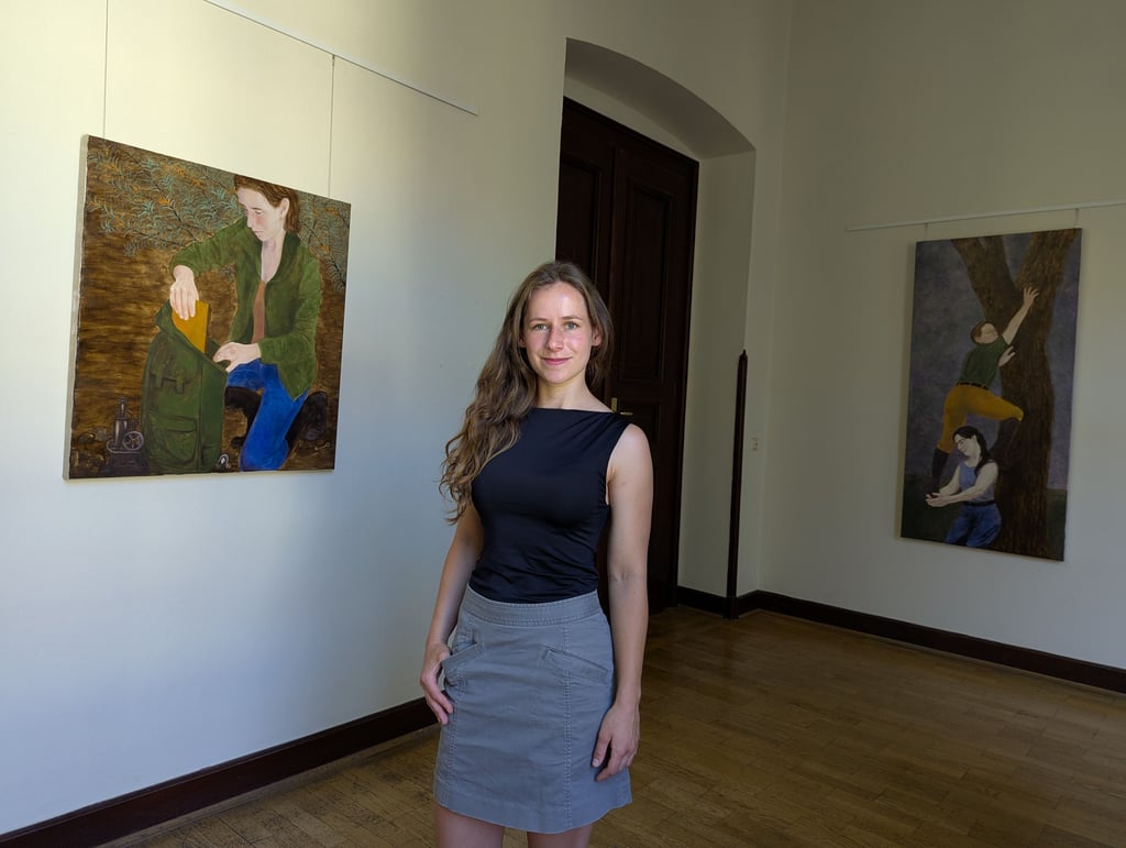 Die Bilder ihrer Diplomausstellung hat Chiara Hofmann mit Eitempera und Öl gemalt.