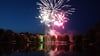 Das Abschlussfeuerwerk des Lindenmarkts 2023 am Vorwerksteich.