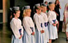 Schülerinnen der Grundschule Prettin waren auch in diesem Jahr Teil der Zeugnisübergabe der Absolventend der Annaburger Sekundarschule.