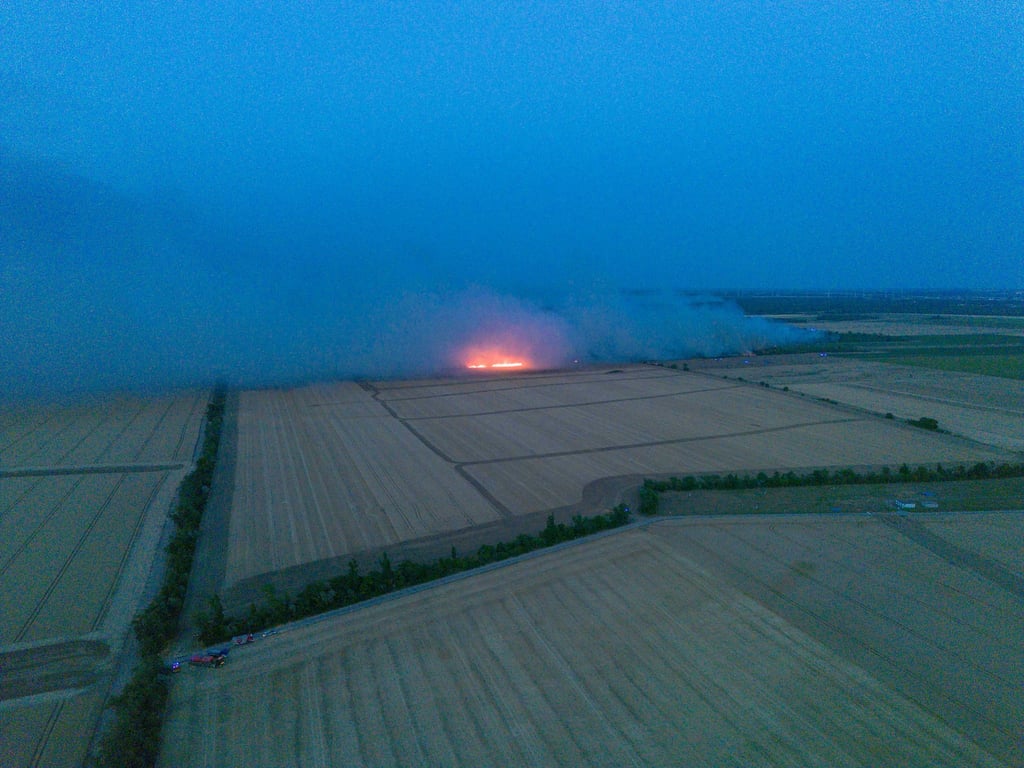 In der Gohrischheide brennt es noch immer.