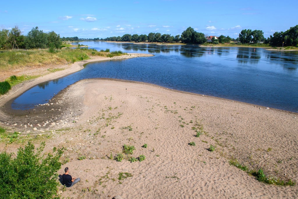 Die Elbe führt in Sachsen-Anhalt und Sachsen immer weniger Wasser