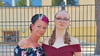 Da können die Eltern wirklich stolz sein: Jessie Voigt mit ihrer Mama Jana bei der Übergabe der Zeugnisse. Jessie hat einen Notendurchschnitt von 1,06.