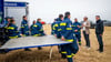 Neben Feuerwehren, sind auch das Technische Hilfswerk (THW) und andere Einsatzkräfte bei den Waldbränden in Thüringen und Sachsen vor Ort.