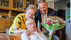 Edith und Johannes Lachmund haben am 4. Juli geheiratet. Haldensleben Bürgermeister Bernhard Hieber gratulierte Gnadenhochzeit.