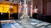 Die Ausstellung zeigt ein Modell der europäischen Trägerrakete Ariane 5.