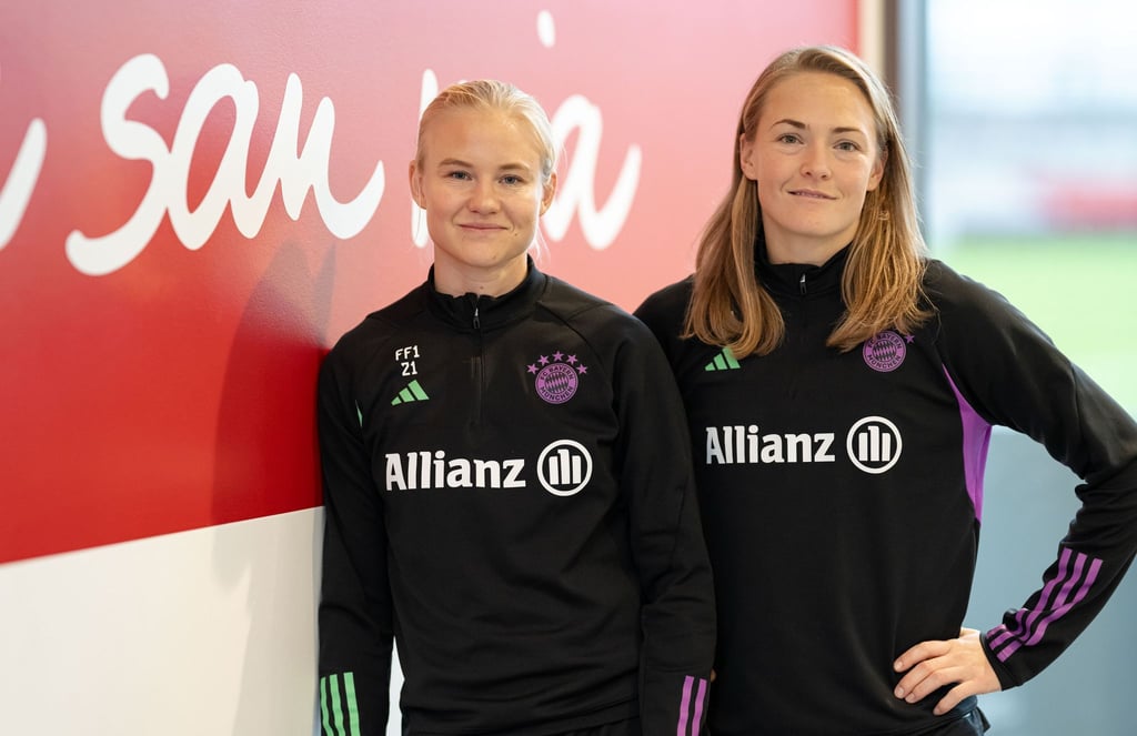 EM-Duell der Verlobten in Genf: Pernille Harder und Magdalena Eriksson vom FC Bayern