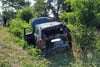 Der Wagen, der auf der A2 zwischen Burg-Ost und Theeßen von der Fahrbahn abgekommen ist, kam in einem Grünstück zum Stehen.