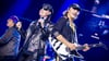 Pawel Maciwoda (l-r), Klaus Meine und Matthias Jabs von den Scorpions feierten ihr Band-Jubiläum.