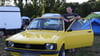 Ronny Müller ist mit seinem Opel Kadett C Aero in Havelberg beim Opeltreffen dabei. 