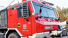 Fahrzeug der Feuerwehr auf dem Truppenübungsplatz in Klietz.