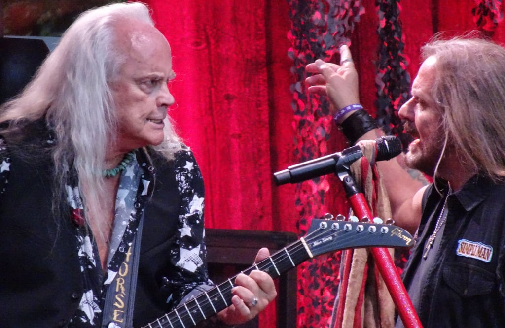Rickey Medlocke und Johnny van Zant: Die beiden Anführer von Lynyrd Skynyrd beim Mitteldeutschen Kultursommer auf der Peißnitzinsel in Halle.