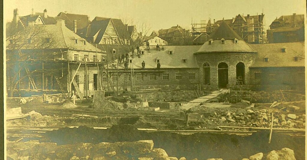 Das Wittekindbad in der Bauphase 1924