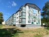 Statt fünf nur noch drei Geschosse - der einstige Plattenbau Richard-Wagner-Straße 16a-17c in Halberstadt in neuem Schick.