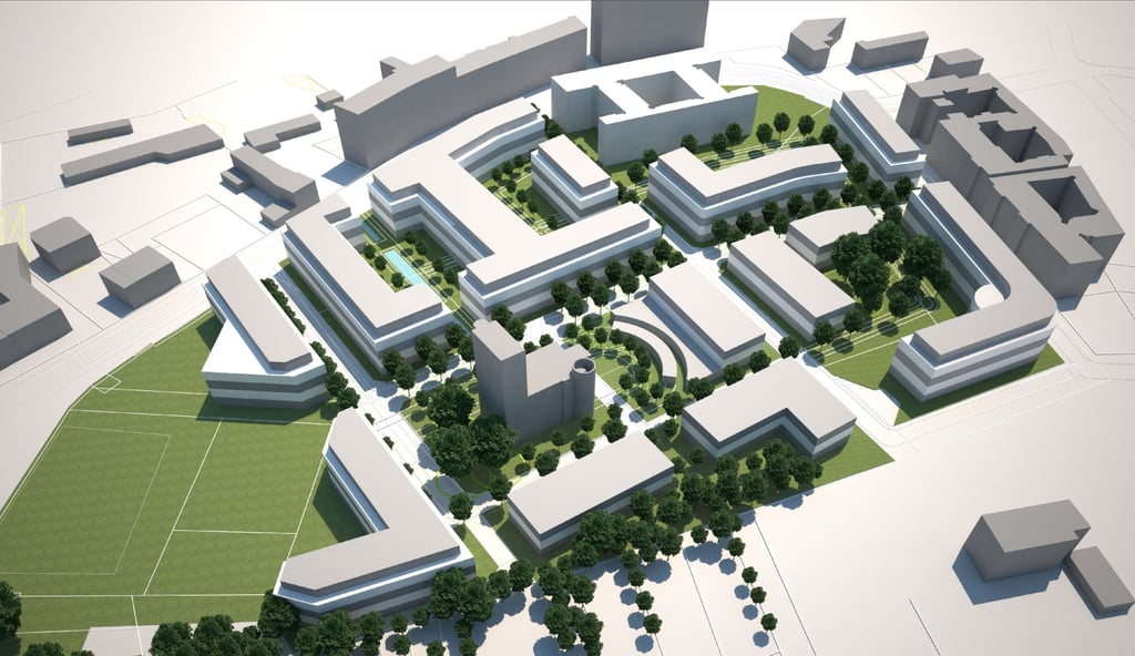 So sah eine erste Visualisierung für das neue Wohnquartier in Magdeburg aus.