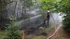 Die Feuerwehr musste im Stadtwald von Gera anrücken.