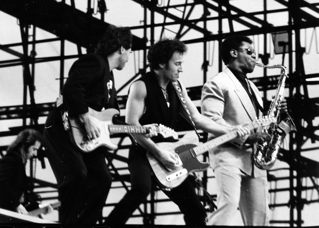 Nils Lofgren, Springsteen und Saxophonist Clarence Clemons bei ihrem legendären Auftritt in der DDR.