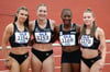 Valetina Krug, Hannah Kaczmarek, Chelsea Kadiri und Anna Mootz (v. l.) freuen sich bereits auf die deutsche Elite-Meisterschaft in Dresden.