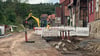 Blick auf die Baustelle der Ortsdurchfahrt L 84 durch Huy-Neinstedt.