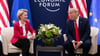 Haben zum Zollstreit telefoniert: EU-Kommissionspräsidentin von der Leyen und US-Präsident Donald Trump. (Archivbild)