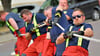 Mächtig ins Zeug haben sich die Feuerwehrkameraden aus Schadeleben beim Tauziehen gelegt. Sie gewannen am Ende den Wettkampf.