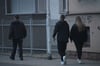Ein Terrorverdächtiger Hallenser (l.) wird beobachtet.