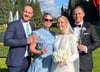Doppelte Hochzeit beim SC Magdeburg: Nachdem Christian O'Sullivan seine Bettina geheiratet hat, haben sich nun auch Albin Lagergren und seine Maria das Ja-Wort gegeben.