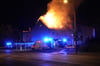 Der Dachstuhl in Bitterfeld stand im Vollbrand.