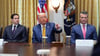 US-Außenminister Marco Rubio, US-Präsident Donald Trump und US-Verteidigungsminister Pete Hegseth