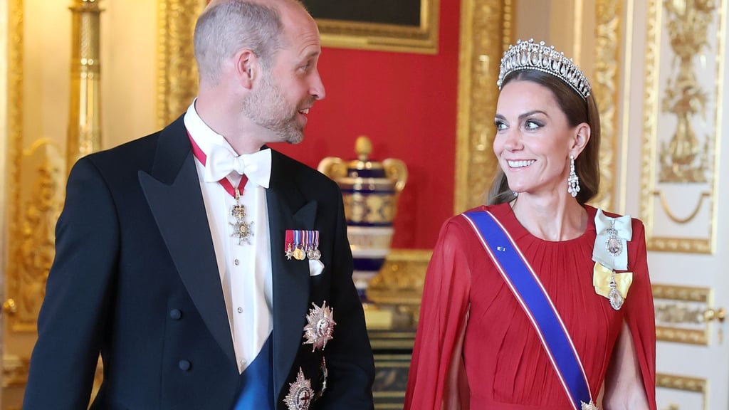Prinzessin Kate (r.) und Prinz William waren lächelnd auf mehreren Bildern zu sehen.
