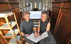 Mirjam und Wieland Meinhold spielen Werke von Telemann in der Andreaskirche Sinsleben. 