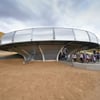 Der neue Außenbereich der Arche Nebra erinnert ein wenig an ein Ufo.