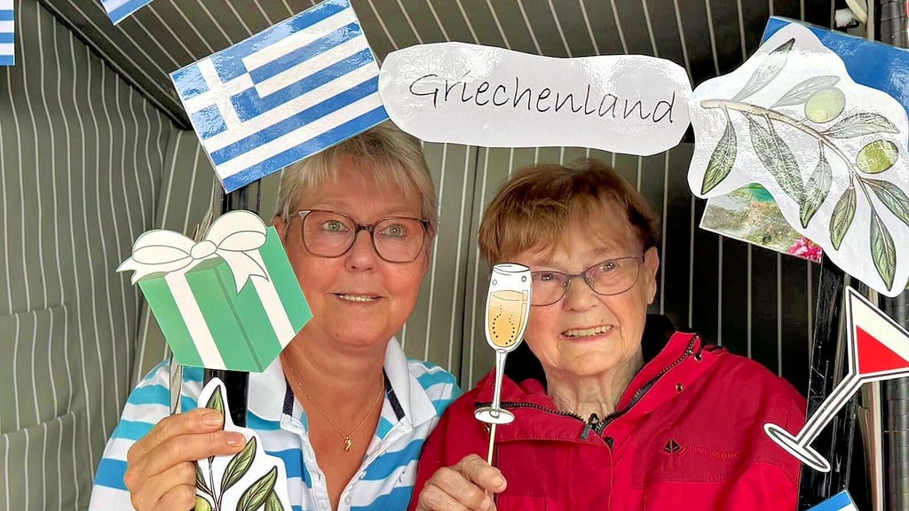 An der Fotostation entstanden echte Schnappschüsse in Jerichow.