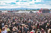 Ein Menschenmeer: Rund 25.000 Metal-Fans besuchten das Rockharz-Festival auf dem Flugplatz Ballenstedt.
