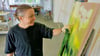 Clare Wohlnick widmet sich beim 11. Internationalen Sommeratelier in Aschersleben vor allem der Malerei.