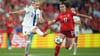 Svenja Fölmli (r) im Duell mit Finnlands Eva Nyström.