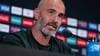 Chelsea-Trainer Enzo Maresca bei der Pressekonferenz vor dem Finale.