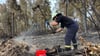Nach dem Großbrand zwischen Pakendorf und Jütrichau flammen immer wieder Glutnester auf - die Feuerwehr ist immer wieder im Einsatz.