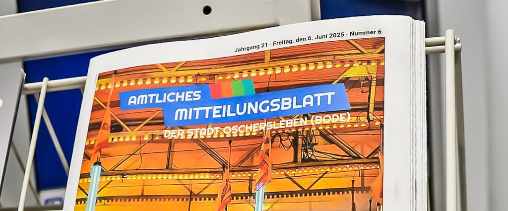 Das Amtsblatt liegt jetzt vermehrt im Rathaus Oschersleben aus.