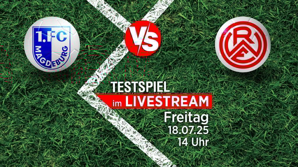 Der 1. FC Magdeburg testet am 18. Juli gegen Rot-Weiss Essen. Wir zeigen das Spiel ab 14 Uhr im Livestream.