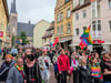 Demonstranten beim CSD am Samstag in Köthen