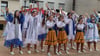 Das Kulturensemble aus Minsk begeisterte mit Tänzen und Liedern. Sogar zwei deusche Volkslieder hatten die jungen Künster mit nach Irxleben gebracht. 