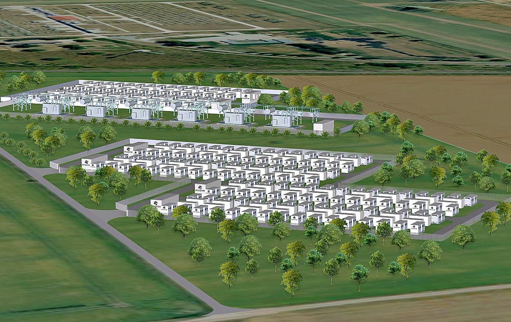 Batteriespeicher von Ecostor: die Planzeichnung für Förderstedt.