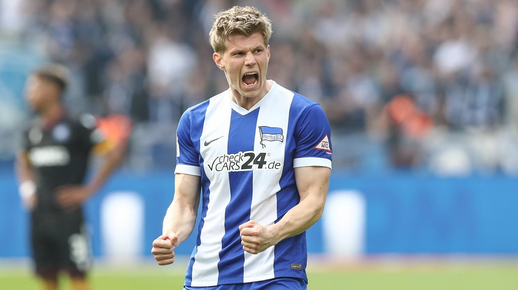 Luca Schuler spielt seit Sommer 2024 für Hertha BSC. Dort kommt der Ex-Magdeburger aber nicht in Fahrt.